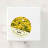 第100お祝いイエローフローラマイルストーン誕生日 フェイバータグ (インサイチュ)