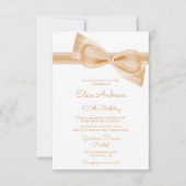 第100世紀ピーチボウ&リボン誕生日 招待状 (正面)