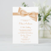 第100世紀ピーチボウ&リボン誕生日 招待状 (スタンド正面)