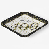 第100回エレガントパーティー100年ブラック/金ゴールド ペーパープレート (傾斜あり)