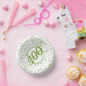 第100回エレガント百代パーティー緑/白 ペーパーボウル (パーティー)