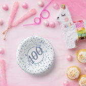 第100回エレガント百代パーティー青/白 ペーパーボウル (パーティー)