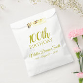 第100回バースデーパーティーお願いバッグ パーソナライズされた フェイバーバッグ (封をした状態)
