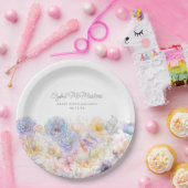 第100回バースデーパーティー夏の水彩フローラ ペーパープレート (パーティー)