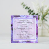 第100回バースデーパーティー招待紫紫紫陽花 招待状 (スタンド正面)