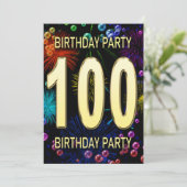 第100回バースデーパーティー招待花火大会 招待状 (スタンド正面)