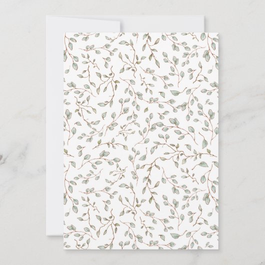 第100回バースデーパーティー水素朴色ワイルドフラワー 招待状 (裏面)