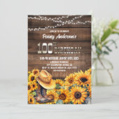 第100回バースデーパーティー素朴ウッドサンフラワー 招待状 (スタンド正面)