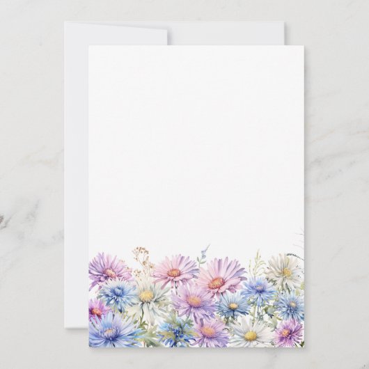 第100回バースデーパーティー9月誕生月花 招待状 (裏面)