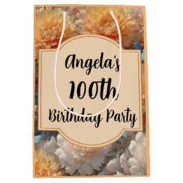 第100回バースデーパーティー ミディアムペーパーバッグ