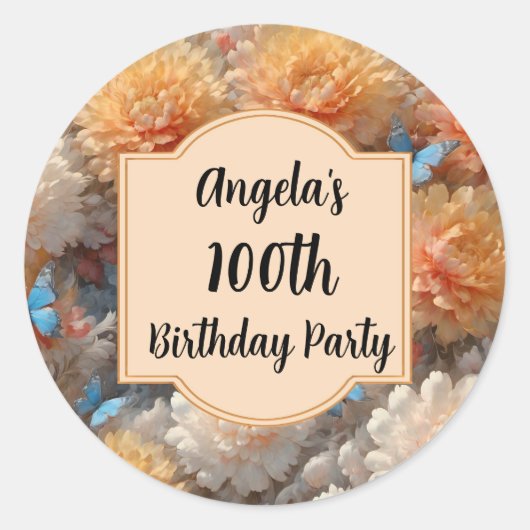 第100回バースデーパーティー ラウンドシール (正面)