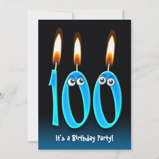 第100回バースデーパーティー 招待状 (正面)