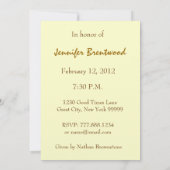 第100回以降の誕生日金ゴールドパーティの招待状 招待状 (裏面)