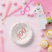 第100回百年エレガント紀パーティーサンゴ/白 ペーパーボウル (パーティー)