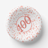 第100回百年エレガント紀パーティーサンゴ/白 ペーパーボウル (正面)