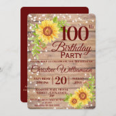 第100回誕生会フローラひまわり 招待状 (正面/裏面)