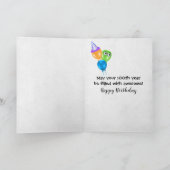 第100回誕生日ろうそく – 目玉 カード (内部)