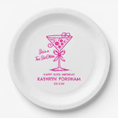 第100回誕生日カスタム紙プレートエスプレッソマルティーニ ペーパープレート (正面)