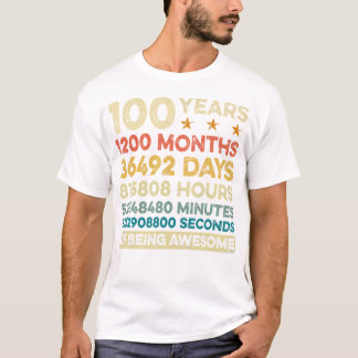 第100回誕生日ギフト100歳1200ヶ月 Tシャツ