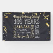 第100回誕生日バナー – 100年時間&秒 横断幕 (横)