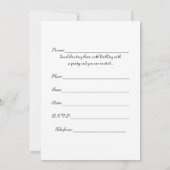 第100回誕生日パーティーのモダン招待状 招待状 (裏面)