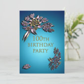 第100回誕生日パーティーの招待状 招待状 (スタンド正面)