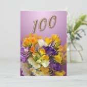 第100回誕生日パーティーの招待 招待状 (スタンド正面)