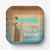 第100回誕生日ヴィンテージ歌手 ペーパープレート (正面)