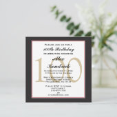 第100回100周年誕生日招待状 招待状 (スタンド正面)