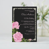 第100回100回100回バラ誕生日 招待状 (スタンド正面)