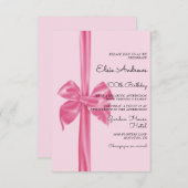 第100回100回Bow & Ribbon誕生日 招待状 (正面/裏面)