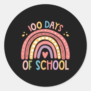 第100日の学校のおもしろい幸せ100日の学校 ラウンドシール