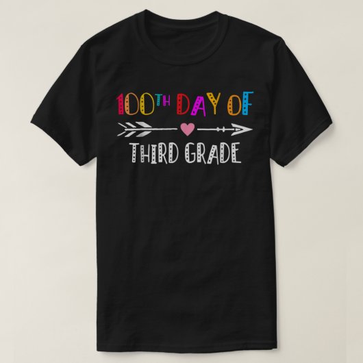 第100日学校3年生先生- 100日 Tシャツ (デザイン正面)