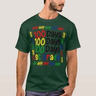 第100日小学1年生T女学生 Tシャツ