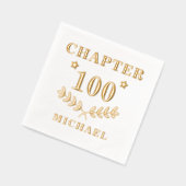 第100章誕生日パーソナライズされた名 箔ナプキン (左)