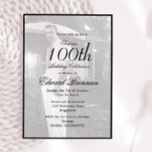 第100誕生日オス写真スタイリッシュモノグラム