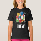 第100誕生日クルー100パーティークルー群少女 Tシャツ (正面)