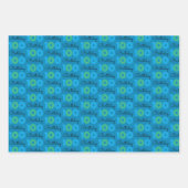 第100誕生日グリーンブルー包装紙シート ラッピングペーパーシート (正面3)