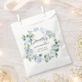 第100誕生日ブルーバラフローラユーカリリース フェイバーバッグ (クリップ留めされた状態)