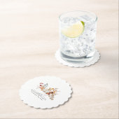 第100誕生日ホワイトカボチャ秋花カスタム咲き ペーパーコースター (インサイチュ)