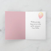 第100誕生日ローズブーケ カード (内部)