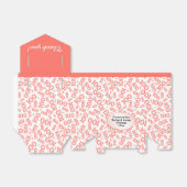 第100誕生日乱数パターンサンゴ/白 フェイバーボックス (折り畳みなし)