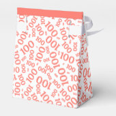 第100誕生日乱数パターンサンゴ/白 フェイバーボックス (裏面サイド)