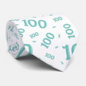 第100誕生日乱数パターンティール（緑がかった色） ネクタイ (ロール)