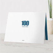 第100誕生日切り出し番号100フォトコラージュ カード (裏面)