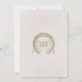 第100誕生日招待状アールヌーボーバイミュシャ 招待状 (裏面)