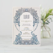 第100誕生日招待状アールヌーボー・W・モリス 招待状 (スタンド正面)