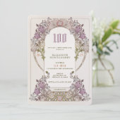 第100誕生日招待状アールヌーボー・W・モリス 招待状 (スタンド正面)