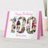 第100誕生日番号100切り出し写真共有 カード (正面)