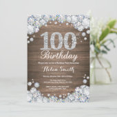 第100誕生日銀ダイ素朴ヤモンド 招待状 (スタンド正面)